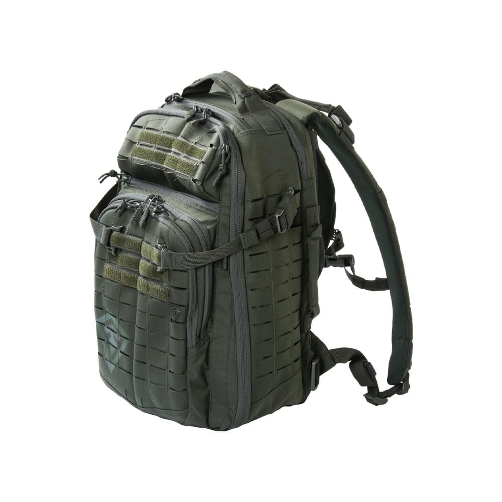 First Tactical Tactix Half-Day 27L OD Green Backpack Plus w/ Shovel Backboard, Lynx Laser-Cut Platform MOLLE/PALS Compatible 180036-830-1SZ