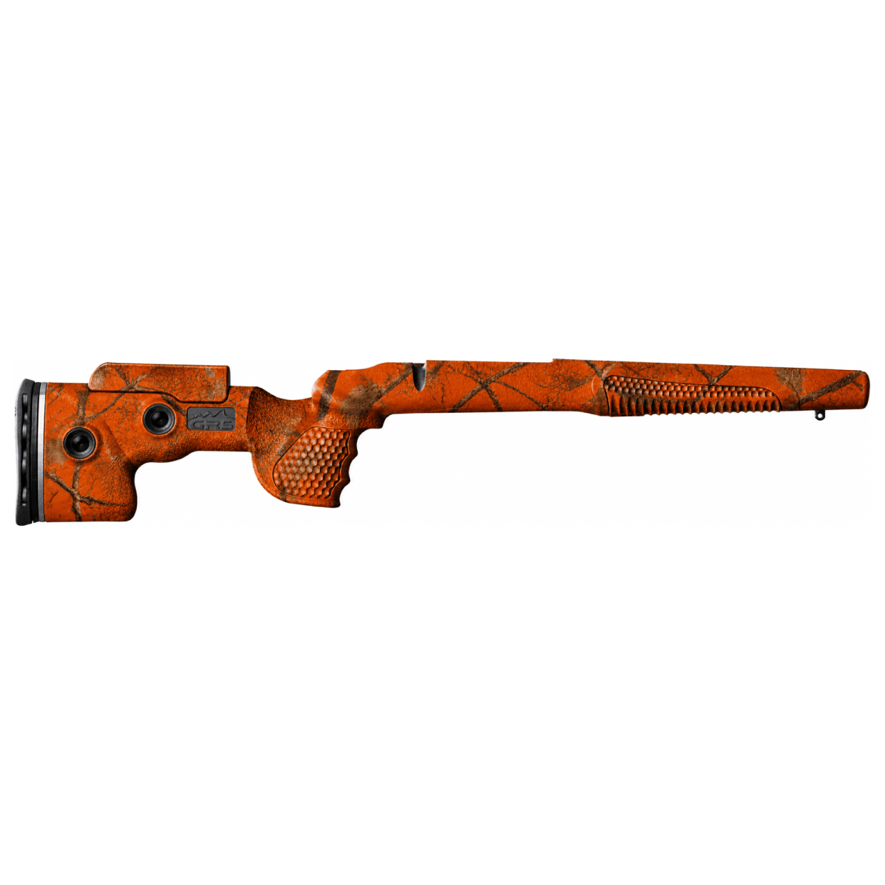 GRS Hydrodipped Fenris Bergara B14 Long-Action HMR 755mm Stock w/ .5" Limbsaver, Adjustable LOP & Cheekpiece, Woodland Orange 106520
