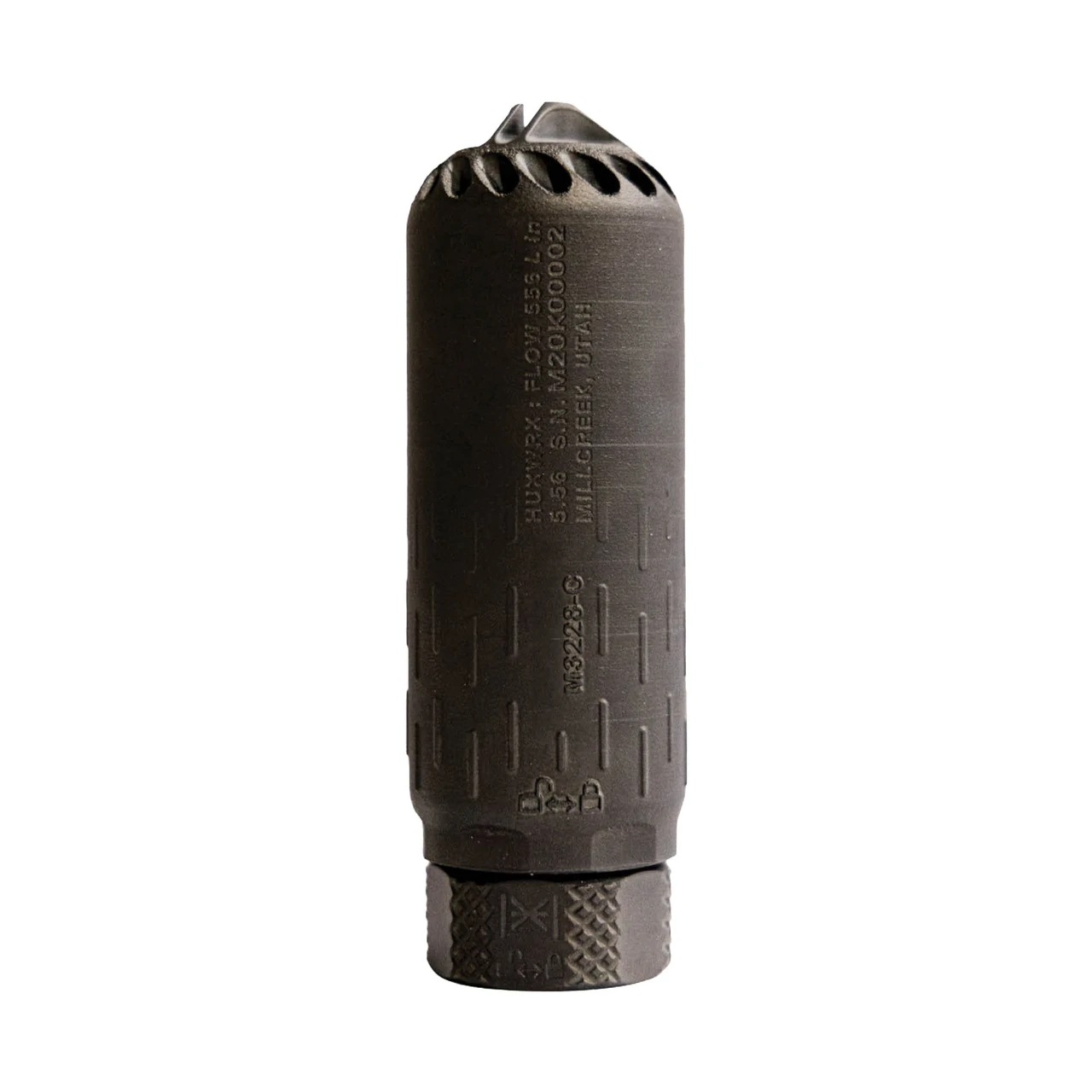 HUXWRX FLOW 556k L Black Magic Kit with 5.56 Quick-Detach 5.5" Inconel Suppressor and 5/8x24 Inconel Flash Hider M3820
