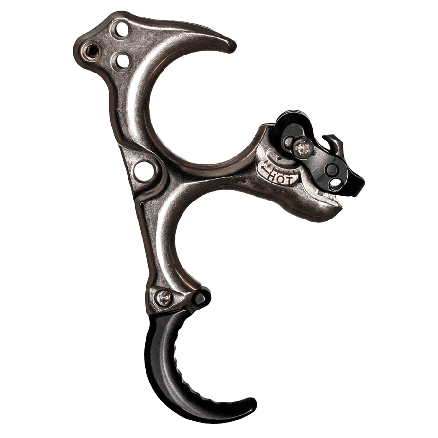 T.R.U. Ball Archery Honey Badger Claw Flex CK 3 Finger Aluminum/Brass Zombie Green Cerakote Medium Handle Release THBF-CKGR-M