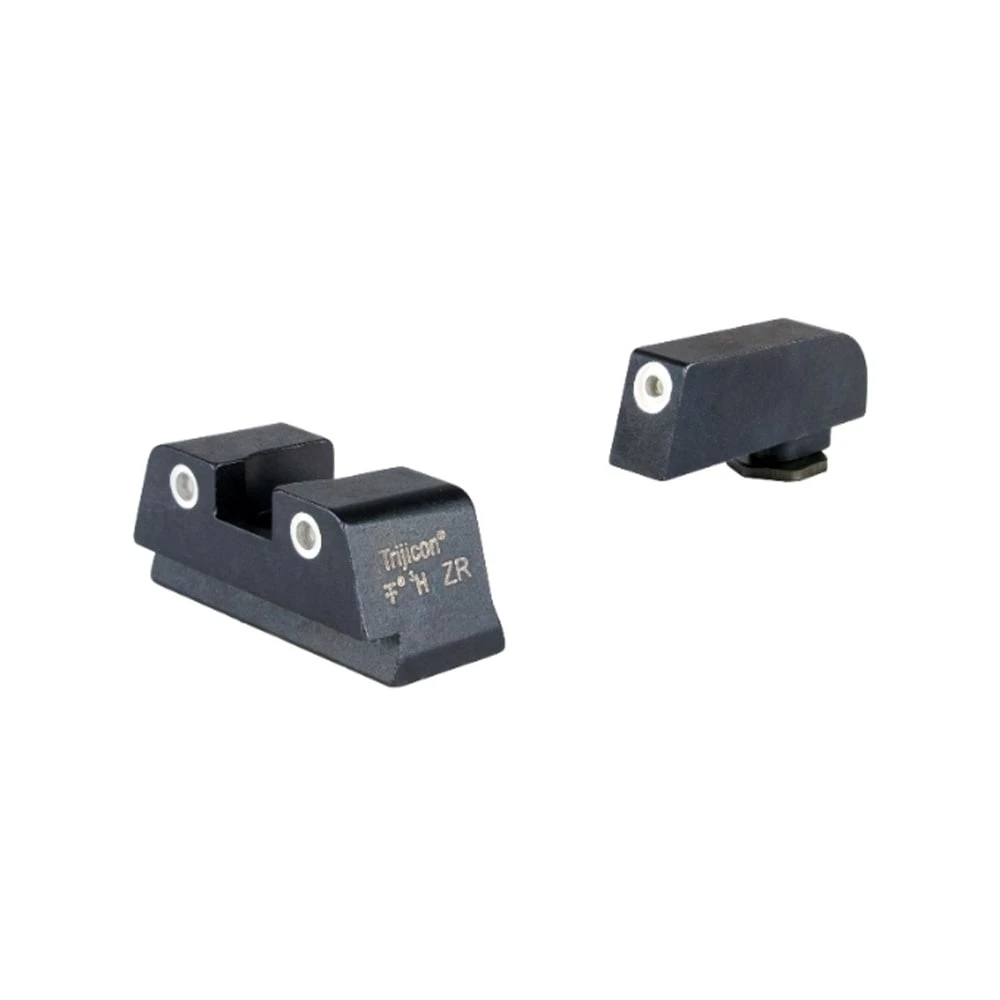 Trijicon Suppressor/Optic Height Sight Set w/ White Outline/Green Tritium Front & Rear for Glock 42,43,43x,43X MOS, 48, 48 MOS GL243-C-601174