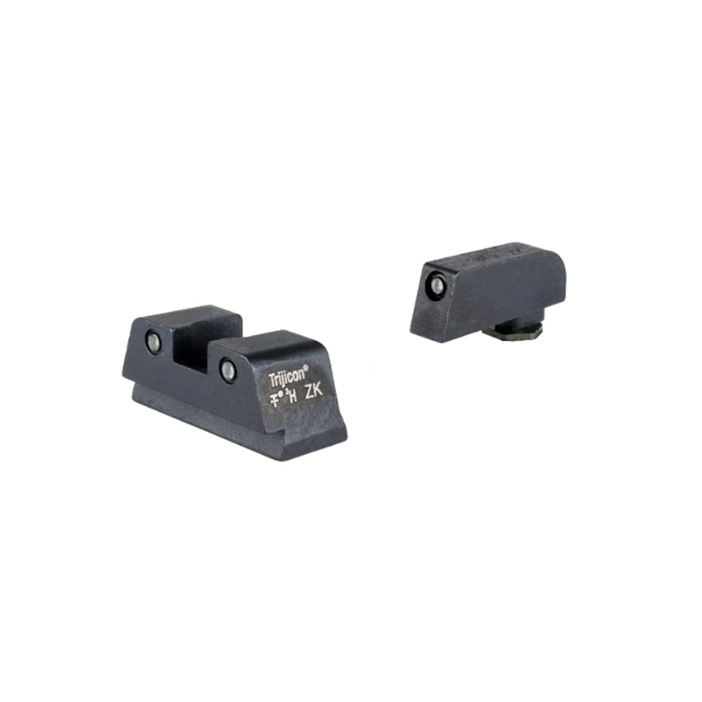 Trijicon Suppressor/Optic Height MOS Sight Set w/ Black Outline/Green Tritium Front & Rear for Glock 42,43,43x,43X MOS, 48, 48 MOS GL243-C-601175