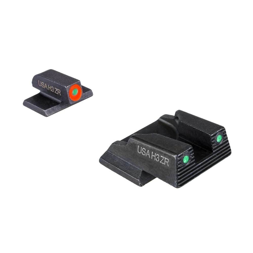 Ameriglo Trooper Sight Set w/ Green Tritium Rear & Green Tritium Dot with Orange Outline Front for S&W Bodyguard 2.0 SWBG-823