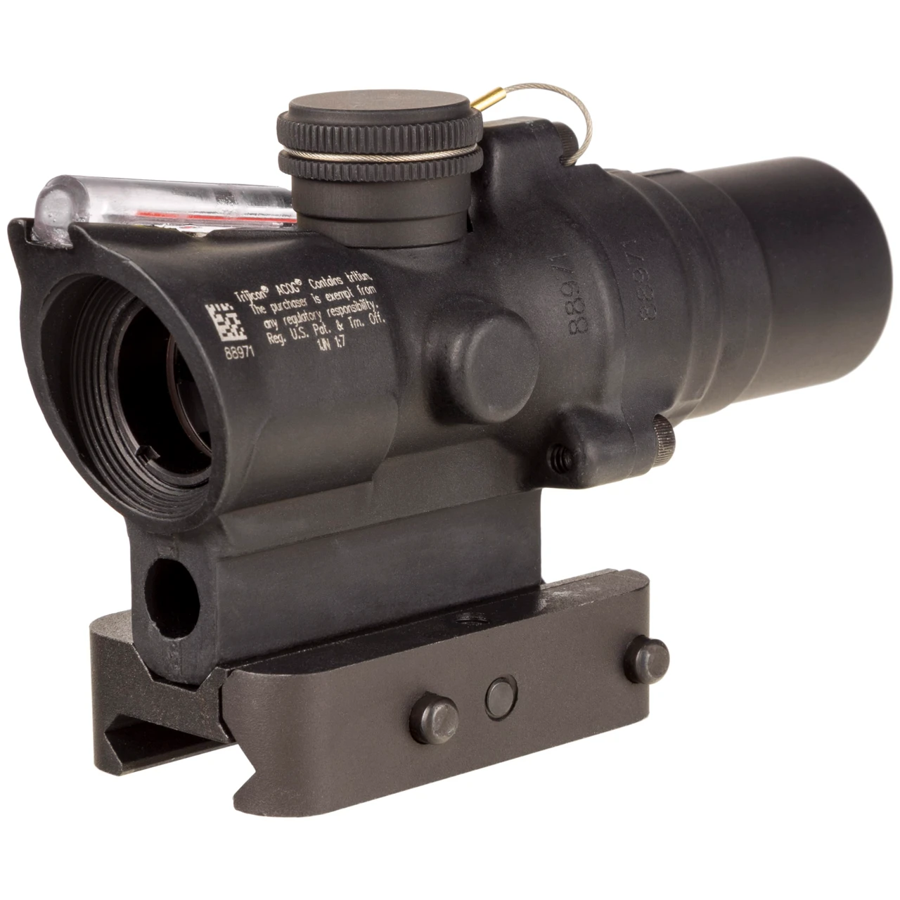 Trijicon Compact ACOG 1.5x16S Riflescope w/ Tritium & Fiber Optic Red Illumination, 9mm RTR Horseshoe Reticle, Q-LOC Picatinny Mount TA44-C-400409