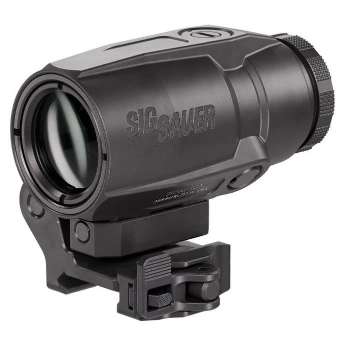 Sig Sauer JULIET5T-AMR 5x24mm Compact Magnifier w/ Flip to Side Mount, Auto-Modified Reticle System, IPX8 Waterproof, Aluminum Housing, Black SOJ5MT01