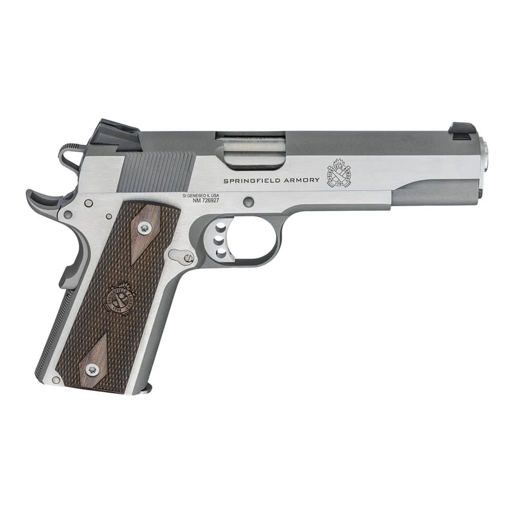 Springfield Armory 1911 Garrison .45 ACP 4.25" Bbl Stainless Handgun w/ Low profile 3-Dot Sights, 1x7rd Mag PX9418S