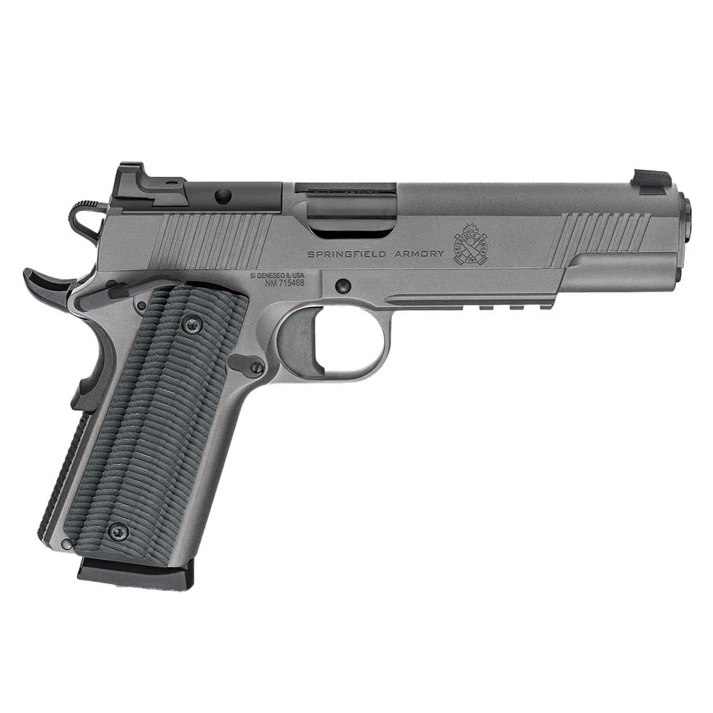 Springfield Armory 1911 Operator .45 ACP 5" Bbl Tungsten Handgun w/ AOS Plate, U-Notch Tritium Sights, 2x8rd Mags PO9230TAOS
