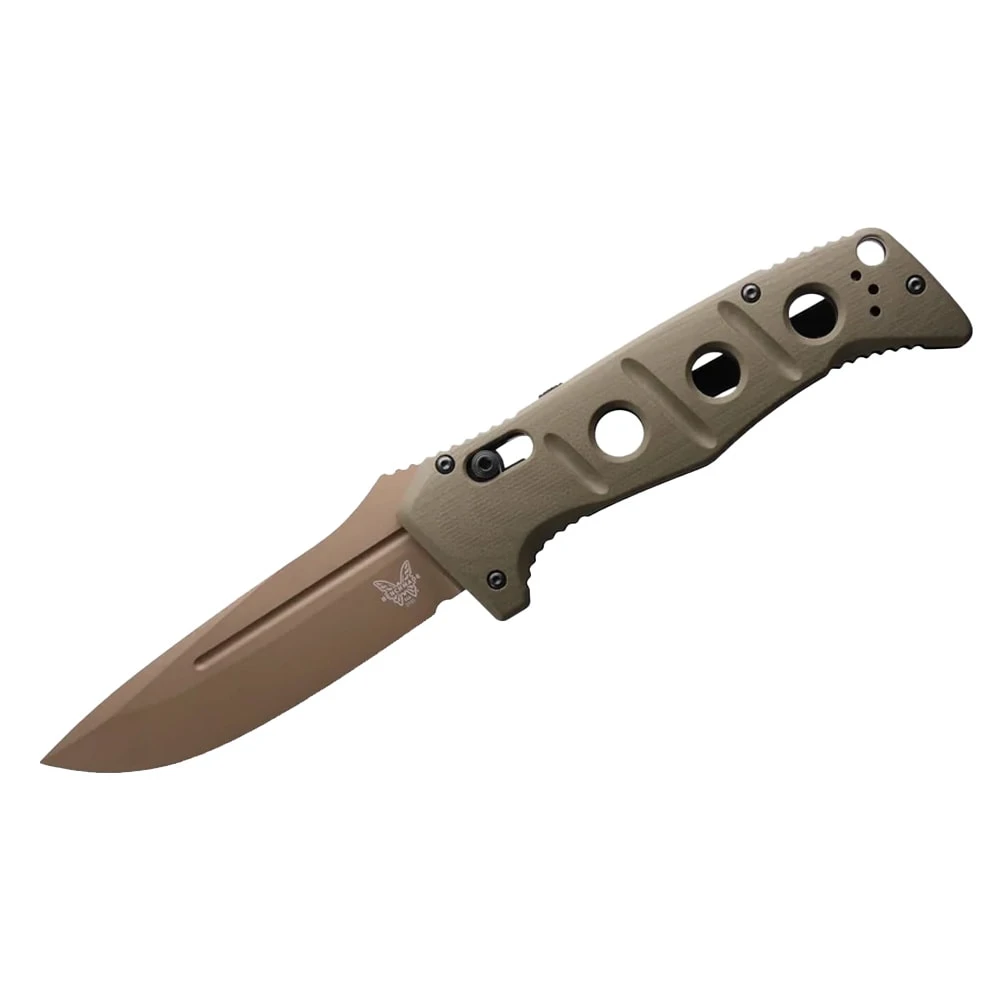 Benchmade Auto Adamas Magnacut 63-65HRC Drop-point 3.78" Knife w/Olive Drab G10 Handle 2750FE-04
