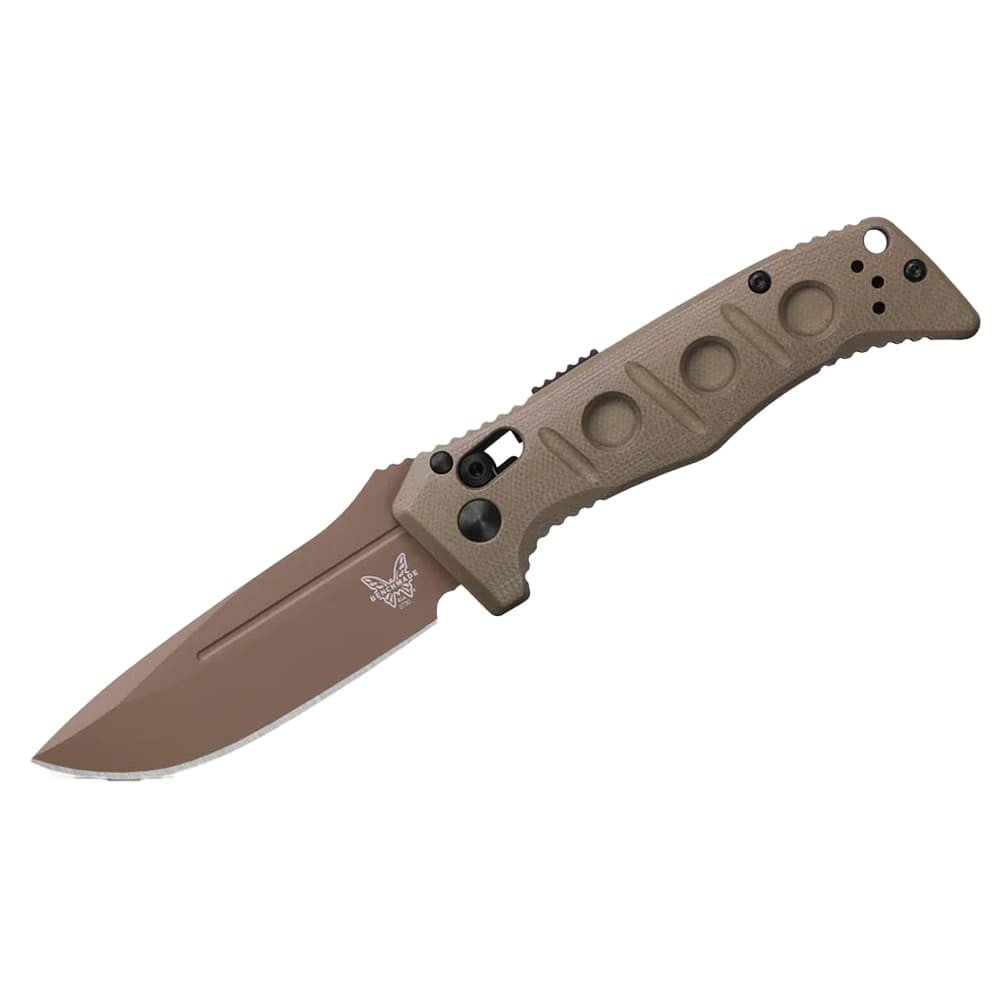 Benchmade Mini Auto Adamas Magnacut 63-65HRC Drop-point 3.25" Knife w/OD Green G10 Handle 2730FE-05