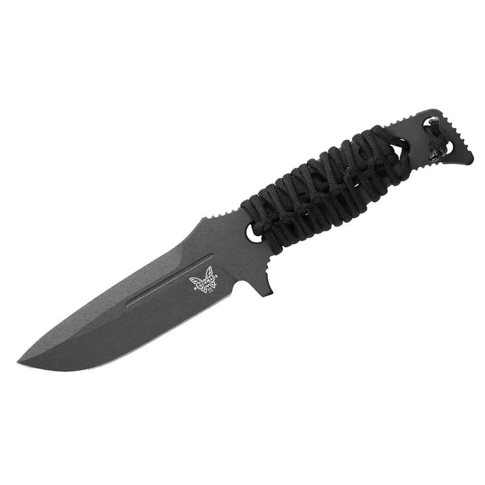 Benchmade Fixed Adamas Magnacut 63-65HRC Drop-point 4.2" Knife w/Black Handle 375BK-02