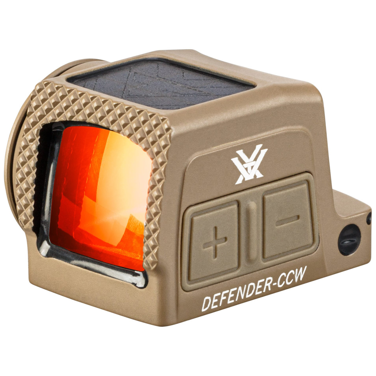 Vortex Optics Defender CCW Tan Enclosed Solar Micro Red Dot Sight w/3 MOA Dot & 32 MOA Circle,Motion Activated, Shield RMS Mount DFCCW-MRD3-E-T