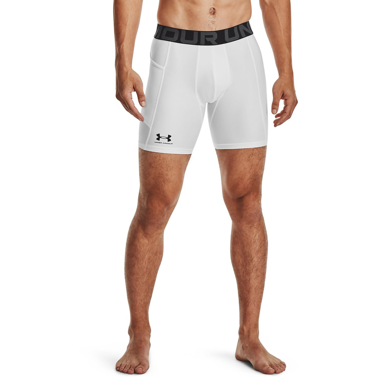 Under Armour Men's Heatgear Armour White/Black Shorts 1361596-10000
