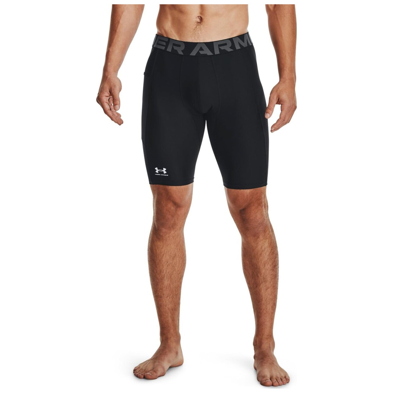 Under Armour Men's Heatgear Armour Black/White Long Shorts 1361602-00100
