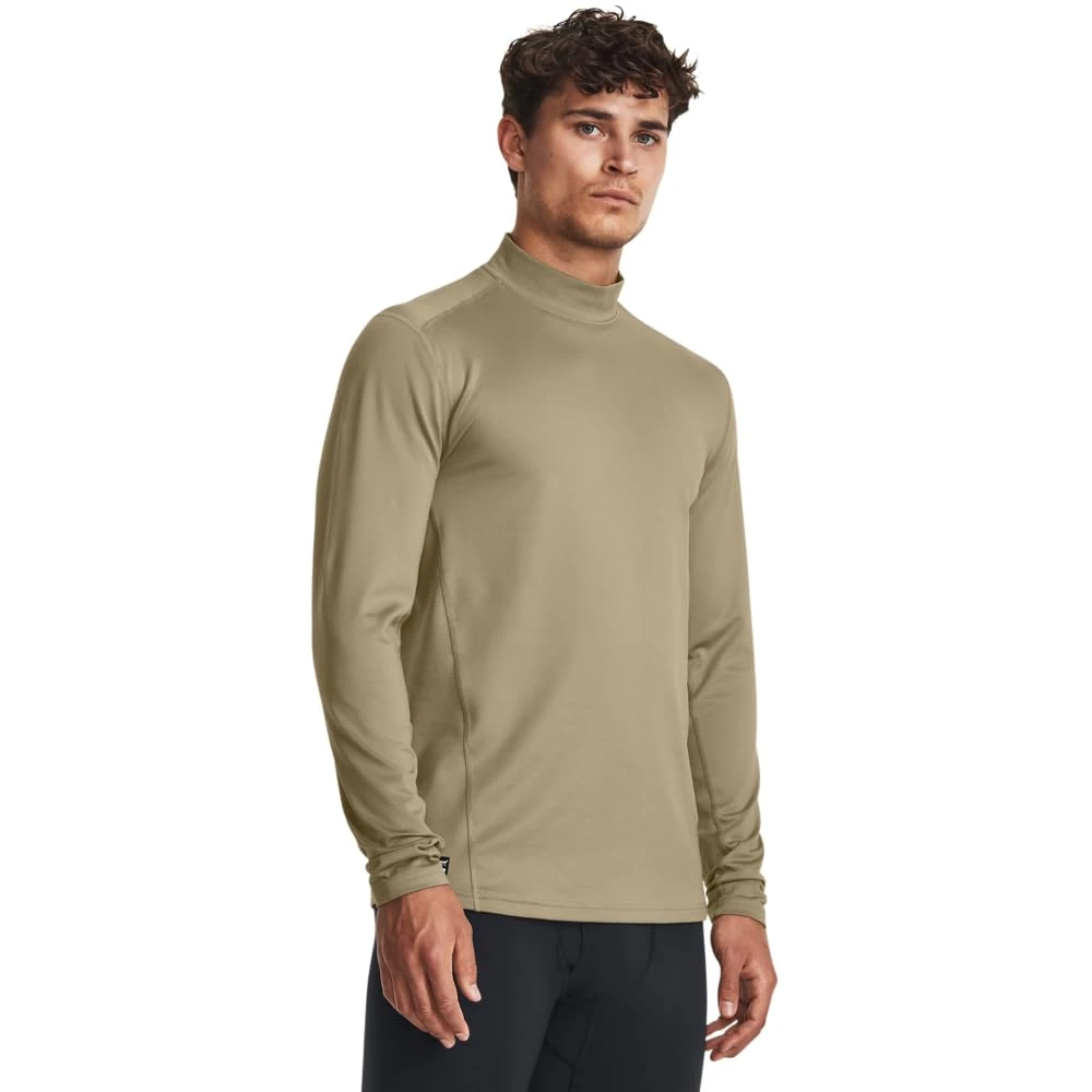 Under Armour Men's Tactical Longsleeve Federal Tan/Black Mock Shirt 1365388-49900