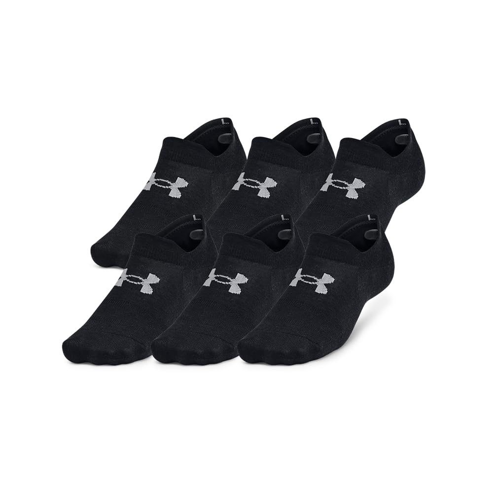 Under Armour Adult Unisex Essential Black/Castlerock Low Socks 1386240-00100
