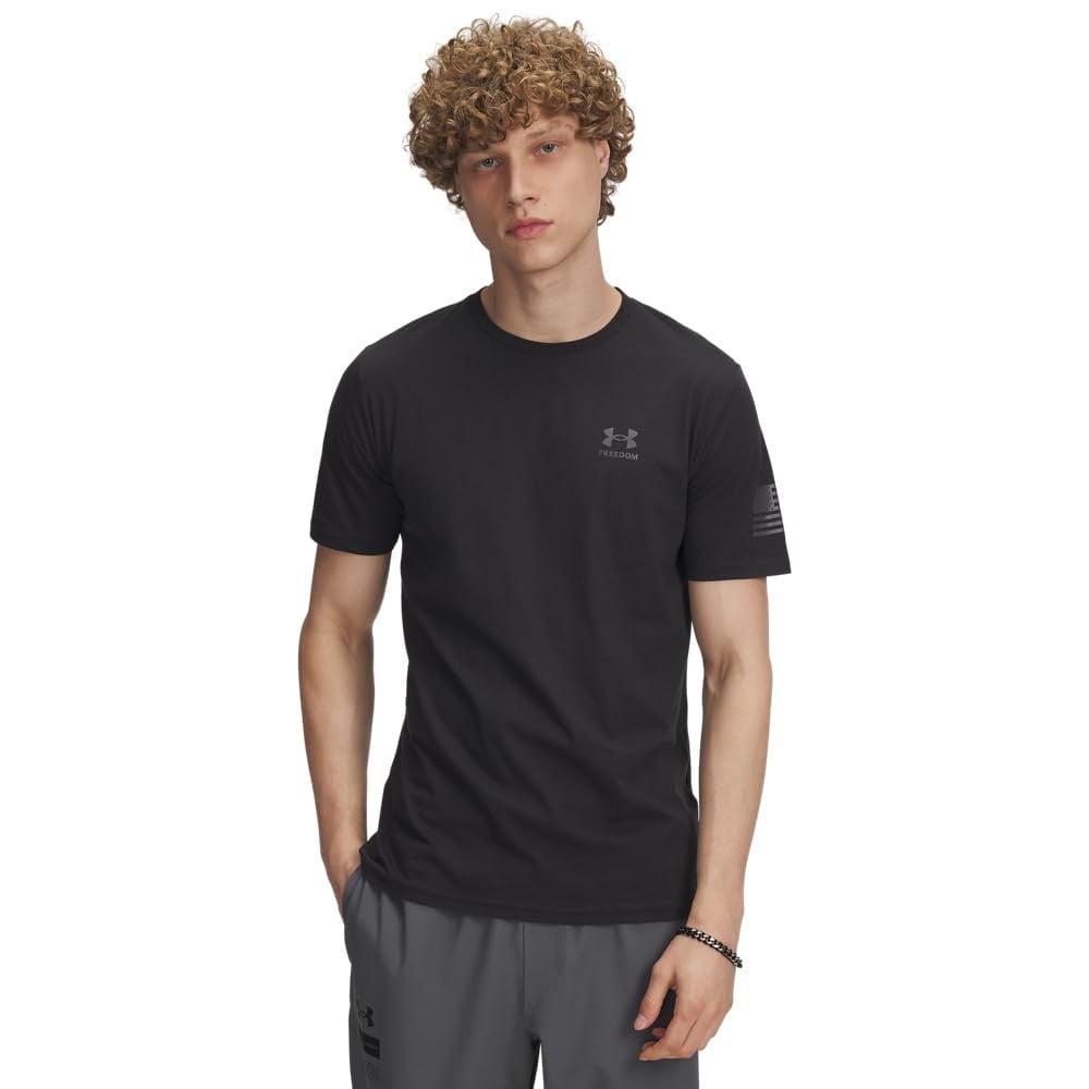 Under Armour Men's Freedom Flag Shortsleeve Black/Castlerock Shirt 6004096-00201