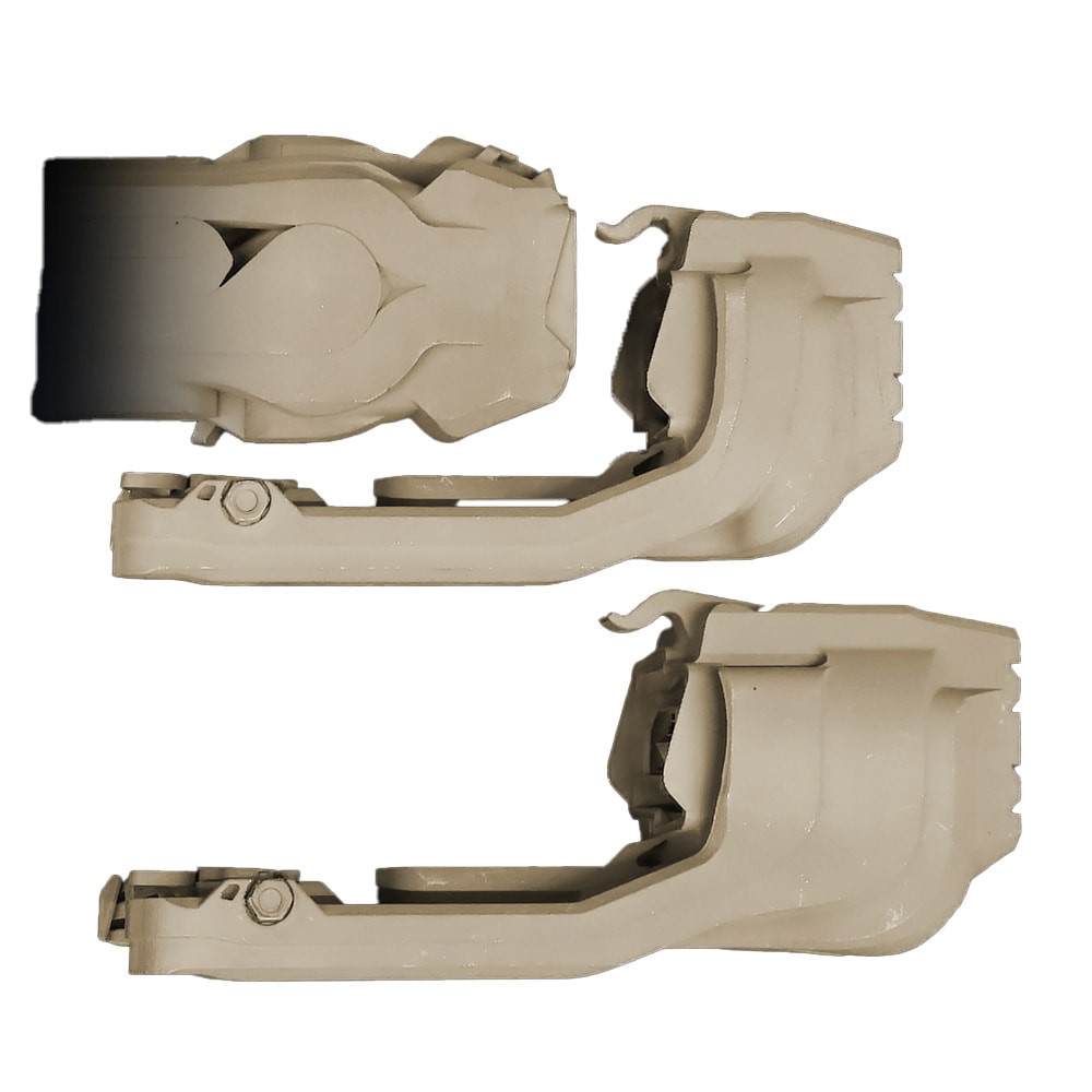 Strategic Sciences 5.56 NATO 1/2x28 Multi-Functional Muzzle Device Kit w/Regular & Ext. Suppressor Devices, 0.7" OTB, FDE MFMD-5.56-0.7-KIT-1/2X28-FDE