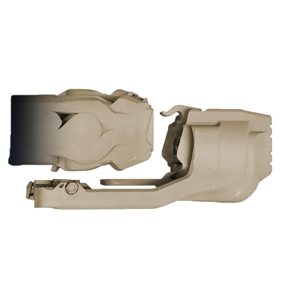 Strategic Sciences 5.56 NATO 1/2x28 Multi-Functional Muzzle Device w/ Ext. Suppressor Device, 0.7" OTB Clearance, FDE MFMD-5.56-0.7-MDSDX-1/2X28-FDE