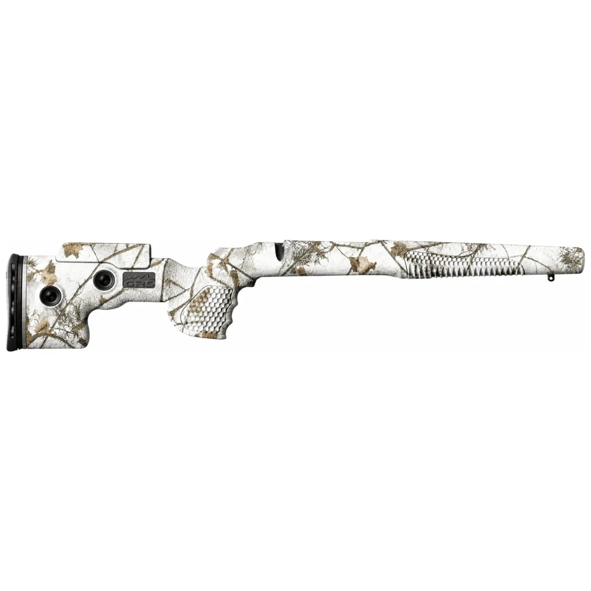 GRS Hydrodipped Fenris Weatherby Short-Action 755mm Stock w/ .5" Limbsaver, Adjustable LOP & Cheekpiece, Snow Camoflage 106534