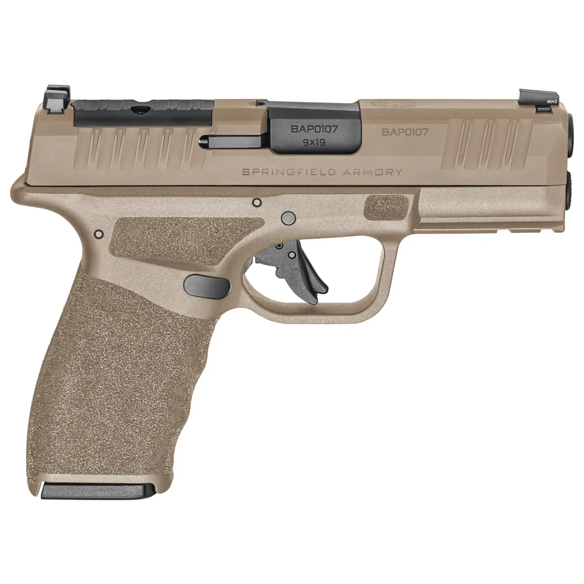 Springfield Armory Hellcat Pro 9mm 3.8" Bbl FDE Optic Ready Handgun w/ Tritium Sights. 2x10rd Mags HCP9379FOSPLC