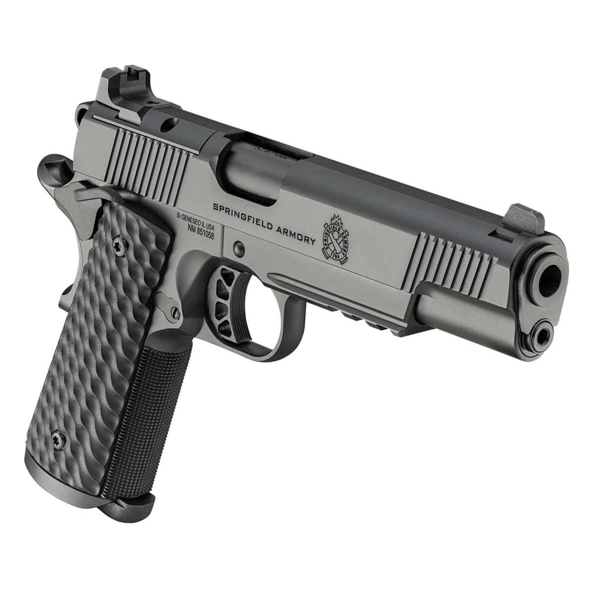 Springfield Armory 1911 Tactical Response 9mm 5" Bbl Black Handgun w/ AOS Plate, U-Notch Tritium Sights, Light Rail, 3x9rd Mags PC9129LRAOS