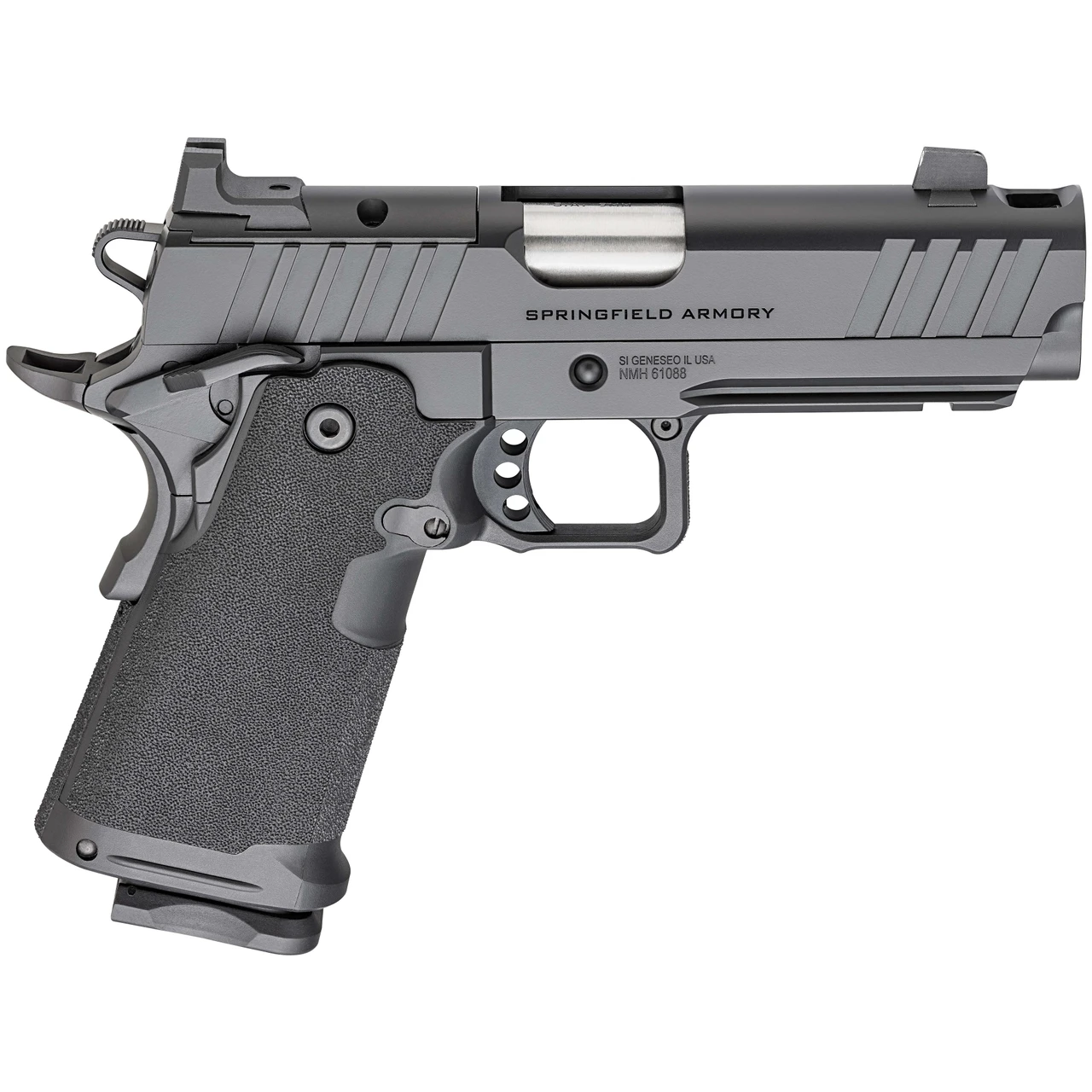 Springfield Armory 1911 DS Prodigy 9mm 4.25" Bbl Black Handgun w/ AOS Plate, U-Notch Tritium Sights, Integrated Comp, 2x10rd Mags PH9117AOSLC-COMP