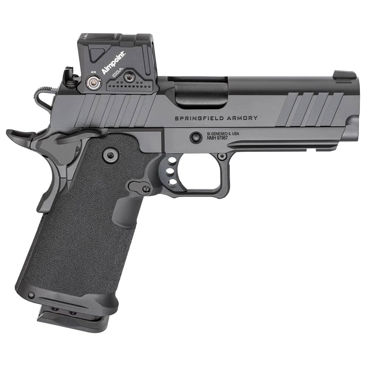 Springfield Armory 1911 DS Prodigy 9mm 4.25" Bbl Black Handgun w/ Aimpoint COA Optic, 2x18rd Mags PH9117COA
