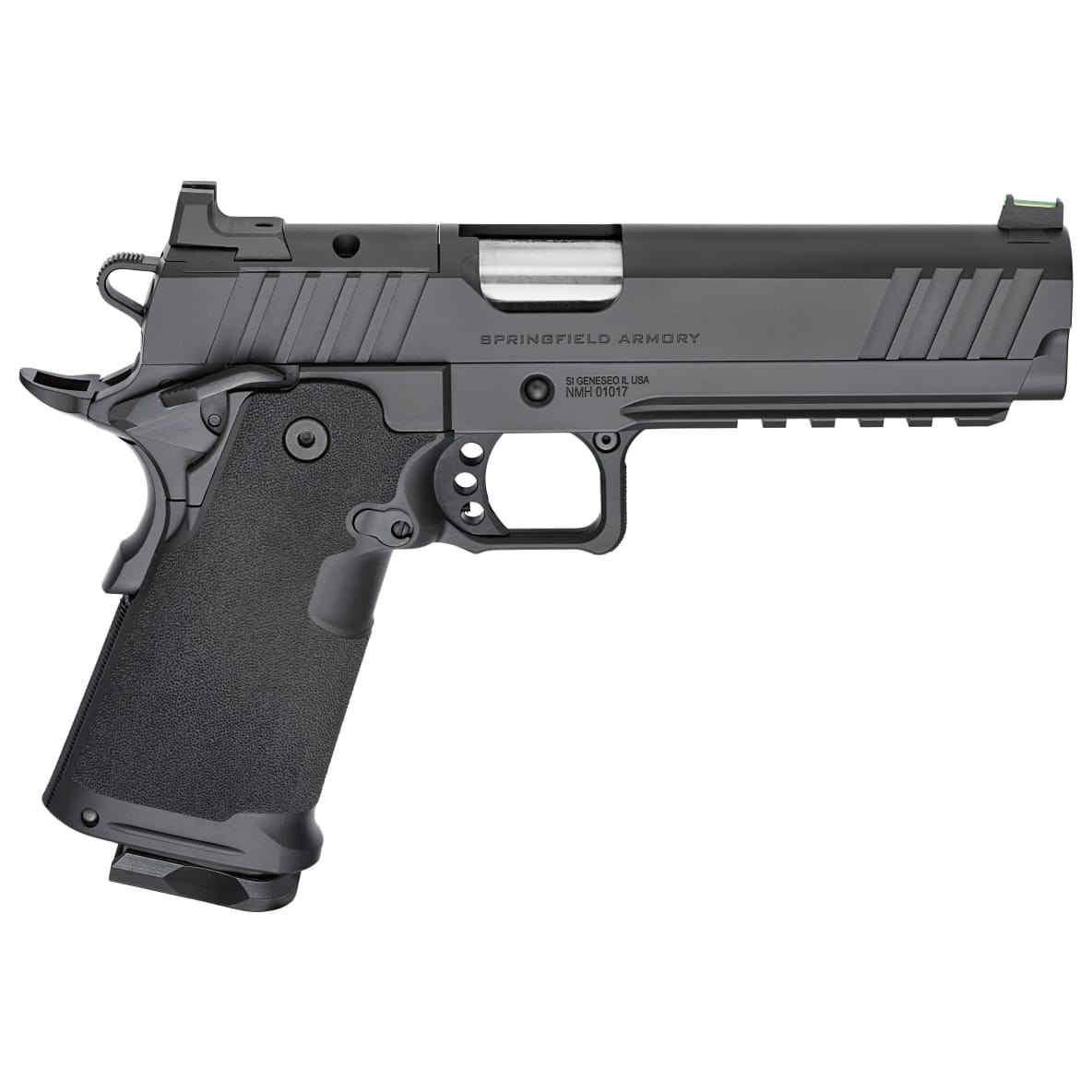 Springfield Armory 1911 DS Prodigy 9mm 5" Bbl Black Handgun w/ AOS Plate, U-Notch Fiber Optic Sights, 2x10rd Mags PH9119AOSLC