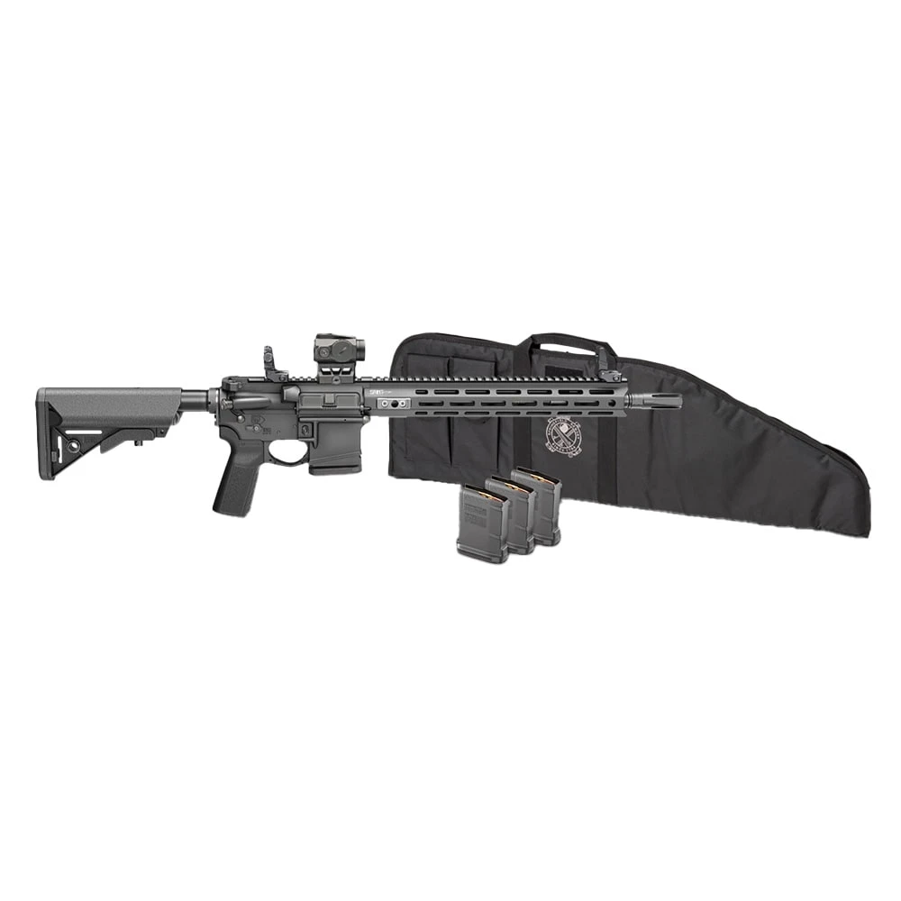 Springfield Armory Saint Victor 5.56 NATO 14" Bbl Black Rifle w/ Viridian Venta Green Dot, Rifle Bag, P&W Barrel, 4x10rd Mags STV914556BLCV2B5-PAC
