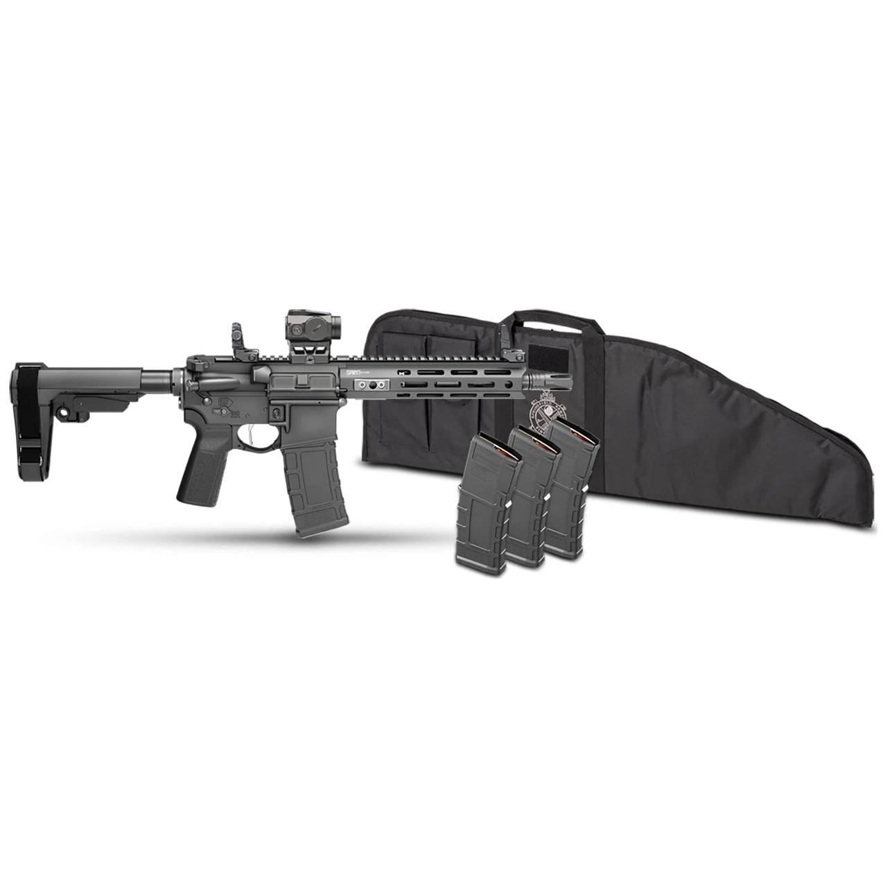 Springfield Armory Saint Victor.300 BLK 9.5" Bbl Black Pistol w/ Viridian Venta Green Dot, Rifle Bag, 4x30rd Mags, SBA3 Brace STV995300BV2SBA3-PAC