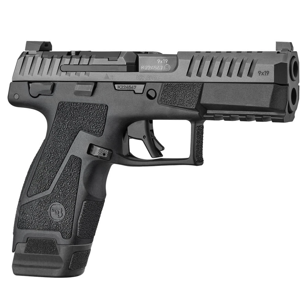 CZ Duty 4.0C 9mm 4" Bbl OR H3 Night Sights Manual Saftey Ambi Slide Stop/Mag Catch Poly Frame & Grip Black Pistol w/(2) 10rd Mags 05099