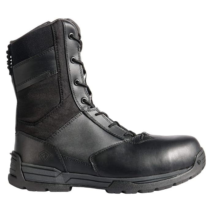 First Tactical Men's 8" Duty Safety Toe Side-Zip Black Boots 165923-019, 11W - First Tactical