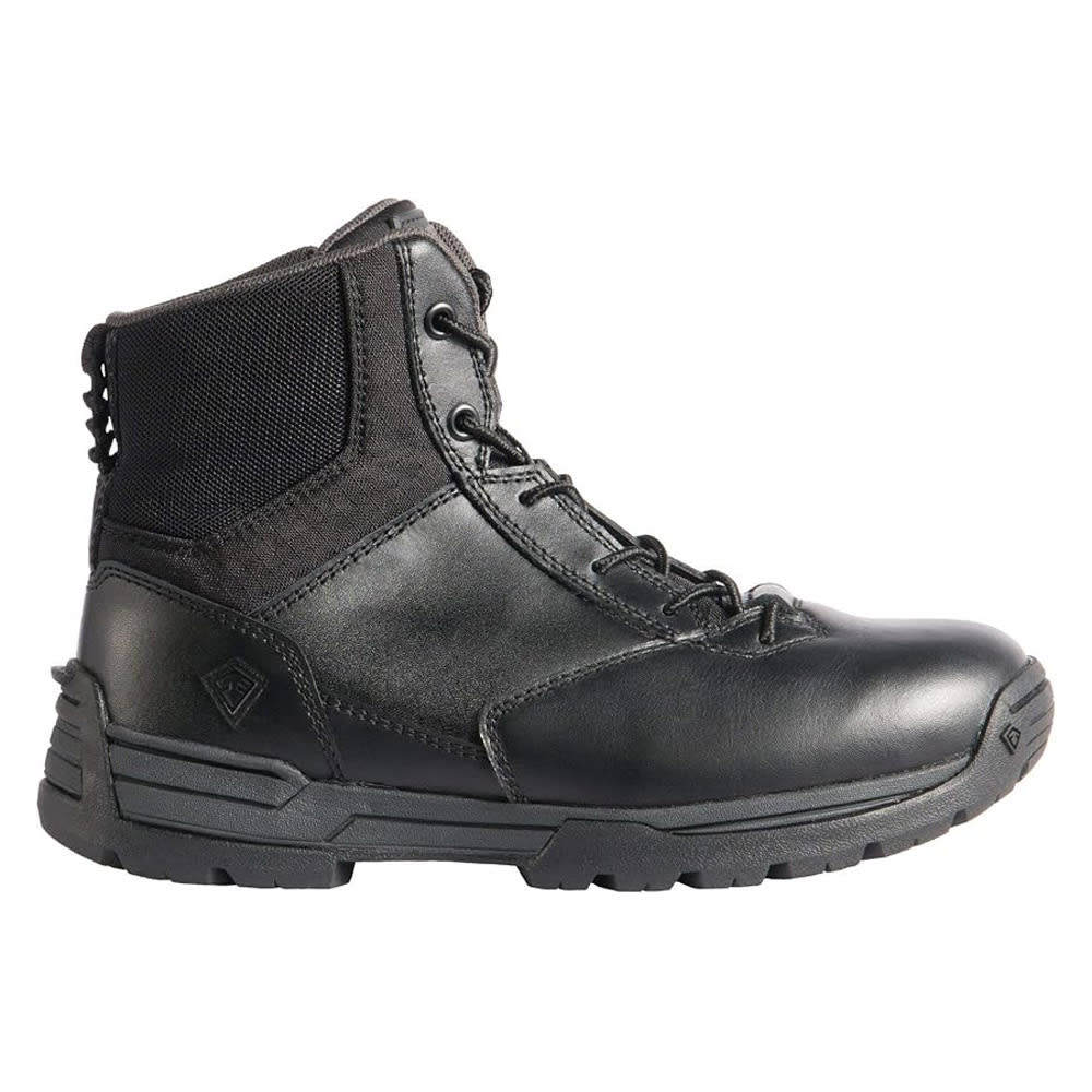 First Tactical Women's 6" Duty Safety Toe Side-Zip Black Boots 166924-019, 5.5 - First Tactical