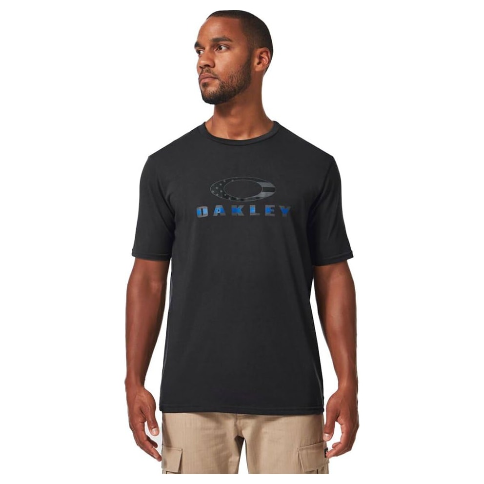 Oakley SI Oakley Thin Blue Line Logo Blackout T-Shirt FOA402829-02E, XXL - Oakley