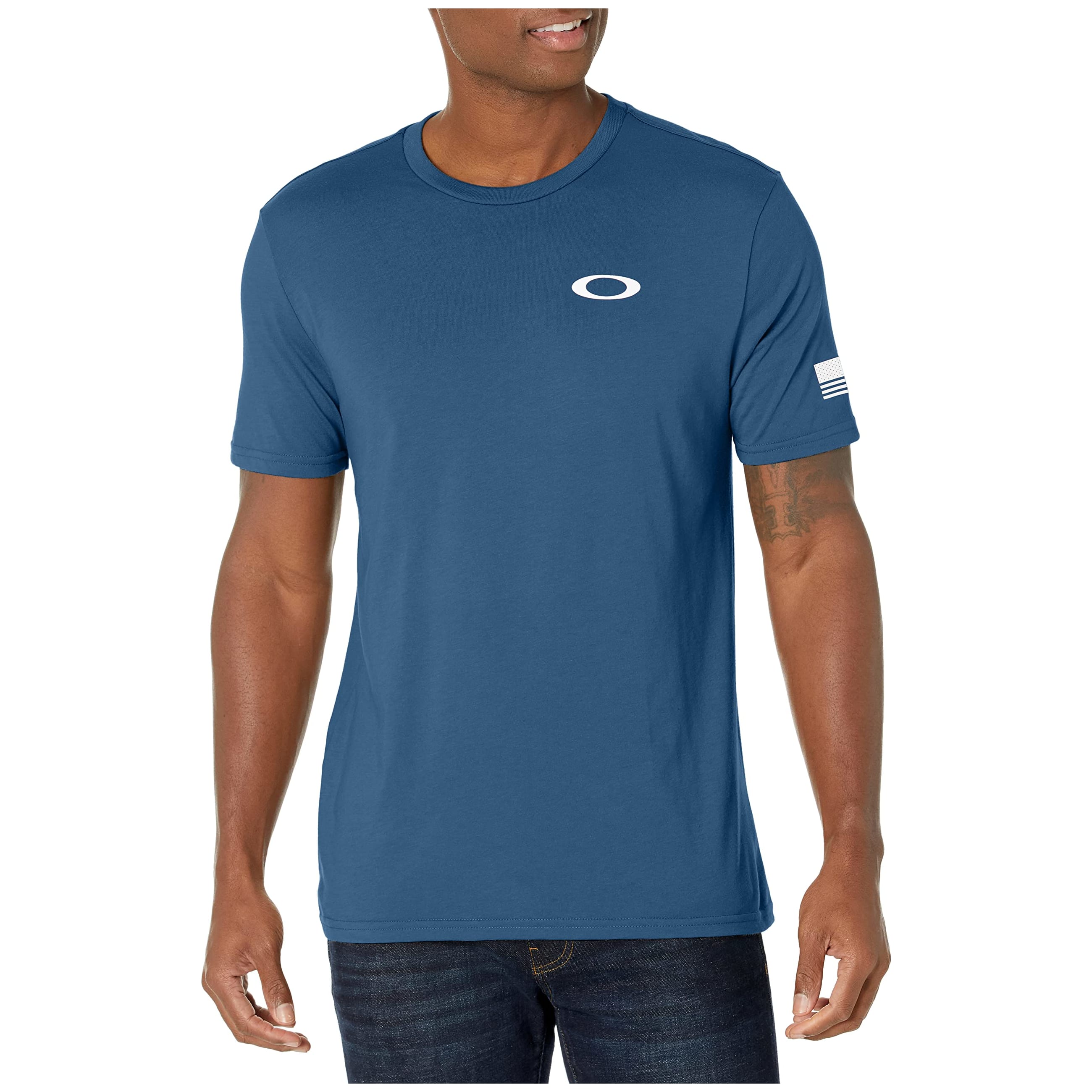 Oakley SI Strong Universal Blue/American T-Shirt FOA404139-6UA, Large - Oakley