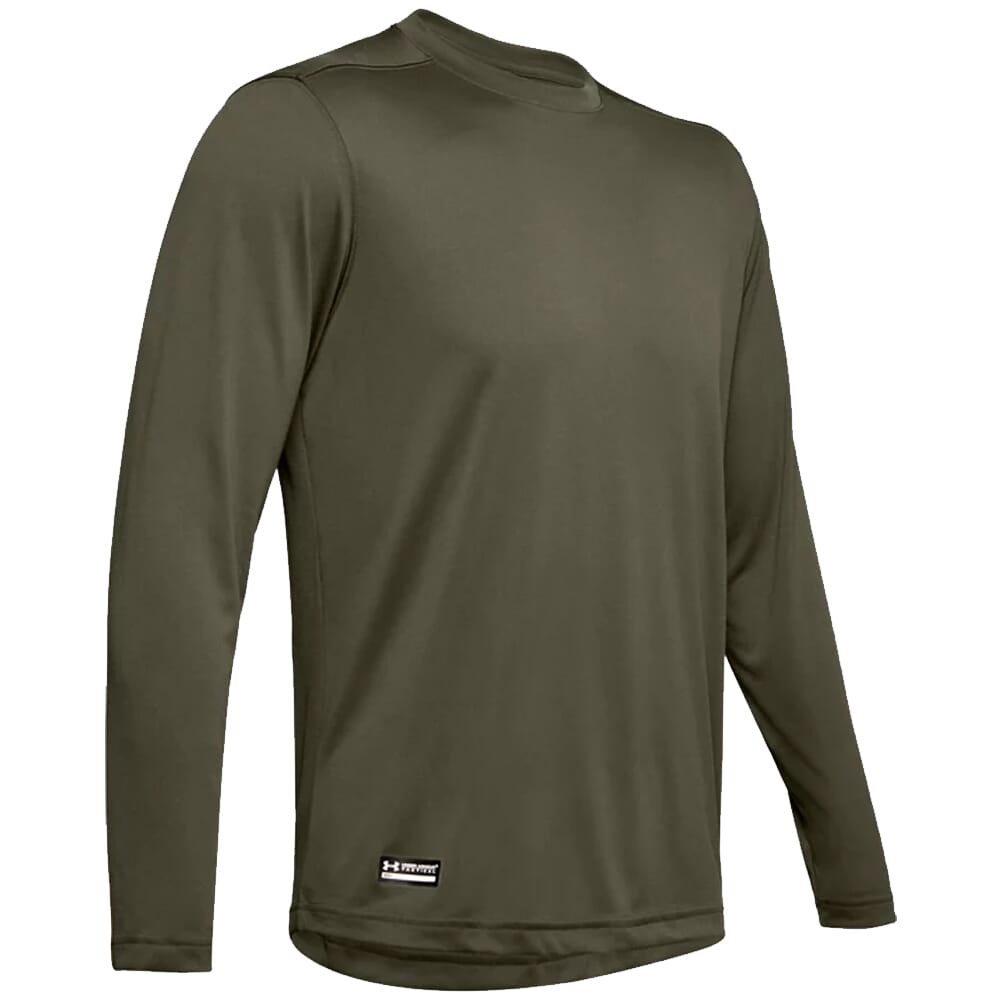 Under Armour Tactical Tech Long Sleeve Shirt Marine OD Green 1248196-390, XS - Under Armour