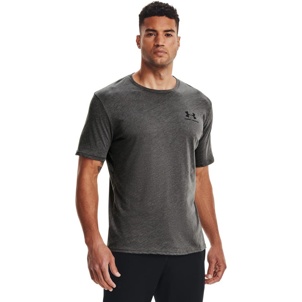 Under Armour Men's Graphic SportStyle Shortsleeve Charcoal Medium Heather/Black Shirt 1326799-01900, Medium/Tall - Under Armour