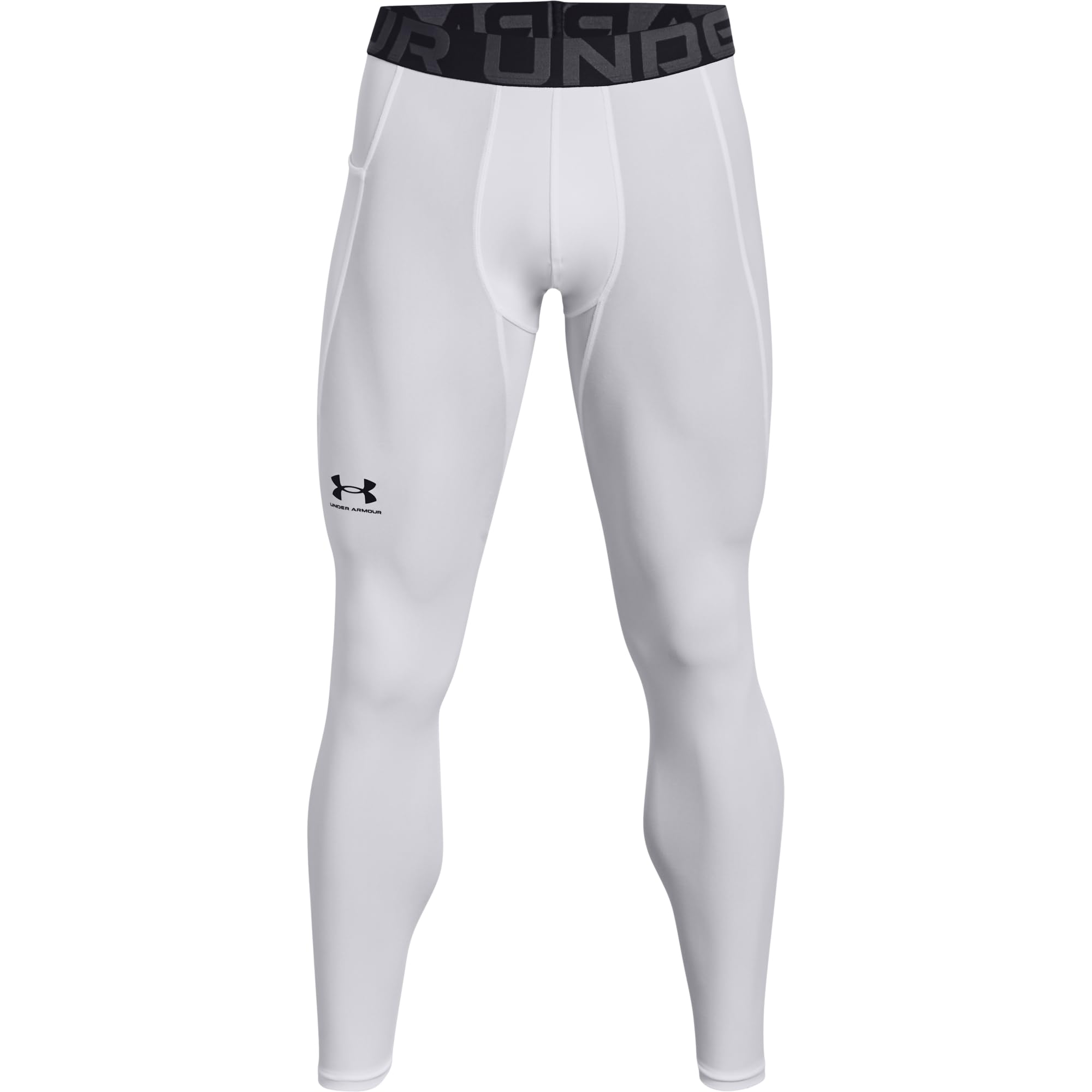 Under Armour Men's Heatgear Armour White/Black Leggings 1361586-10000, 3XL - Under Armour