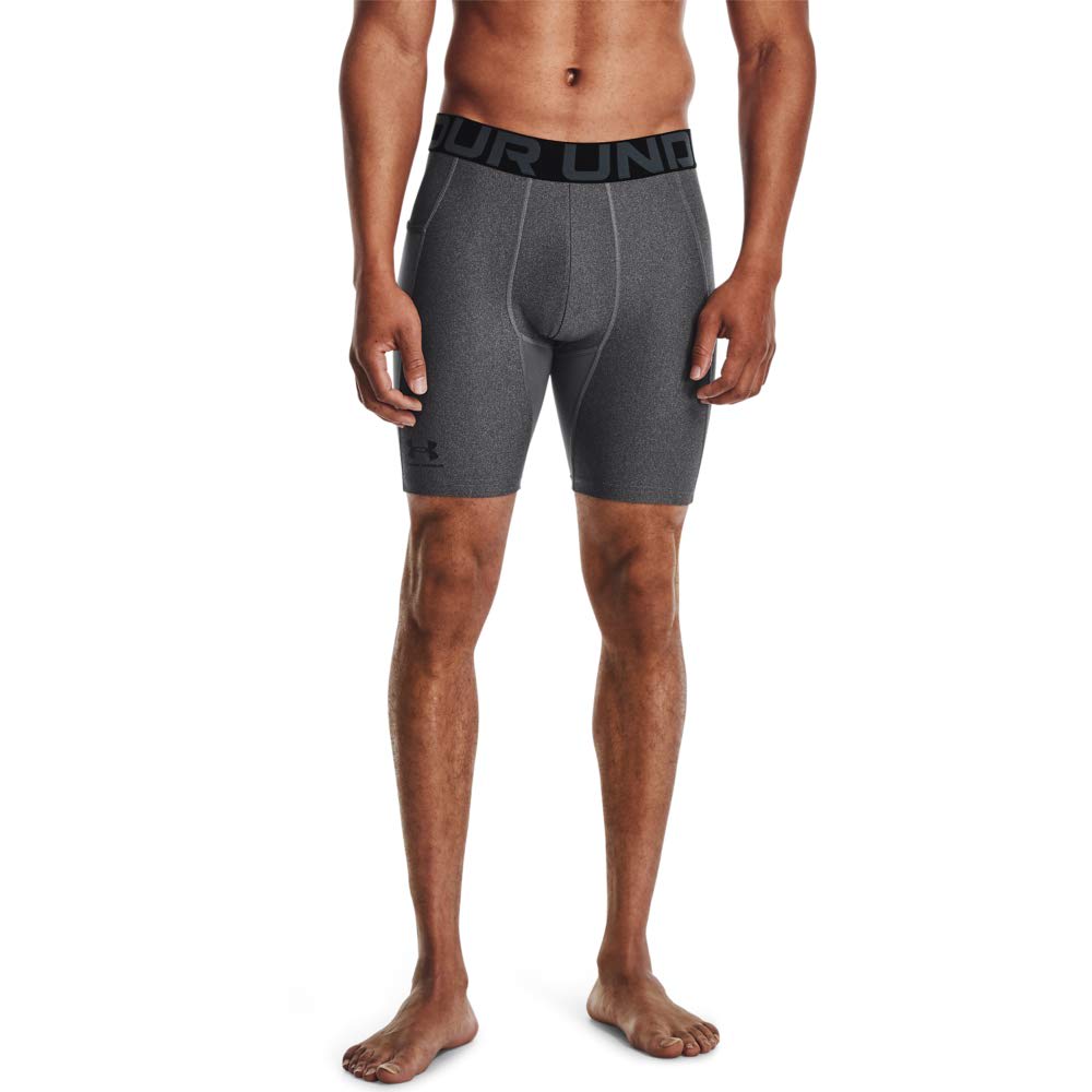 Under Armour Men's Heatgear Armour Carbon Heather/Black Shorts 1361596-09000, 3XL - Under Armour