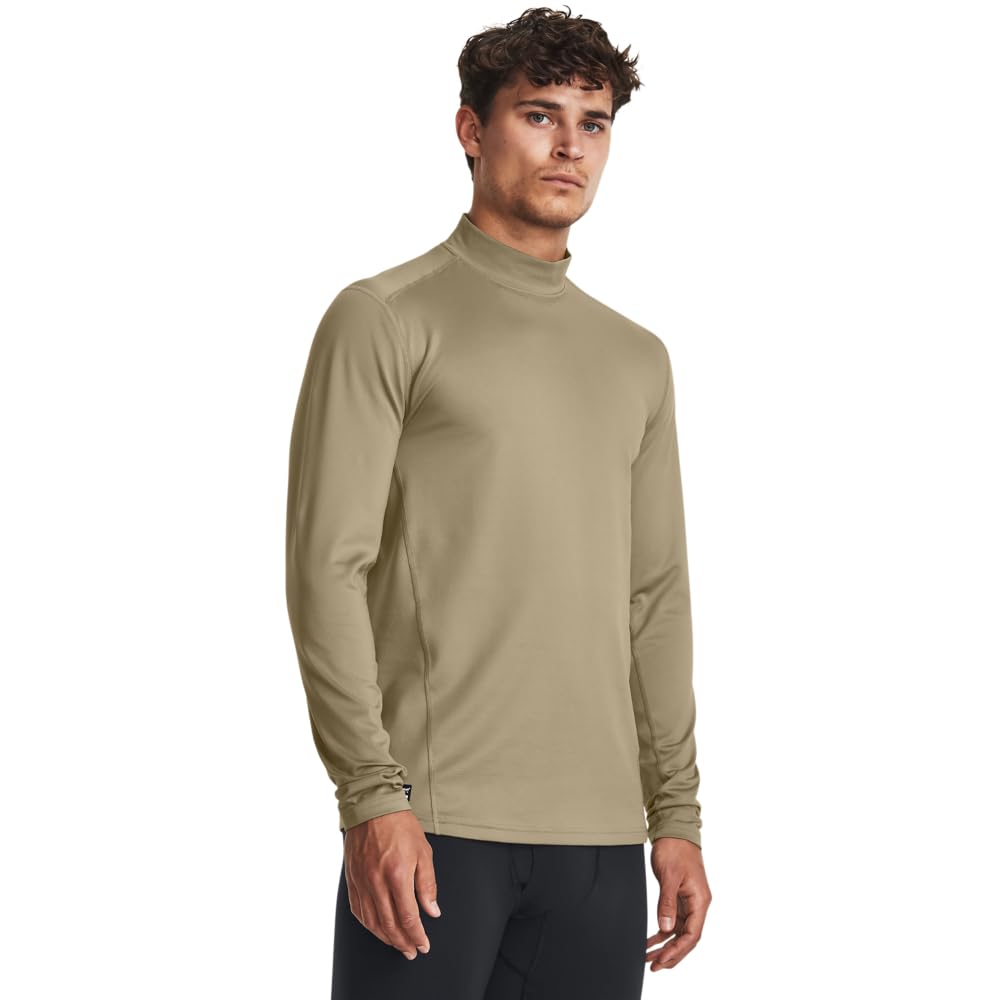 Under Armour Men's Tactical Longsleeve Federal Tan/Black Mock Shirt 1365388-49900, 3XL - Under Armour