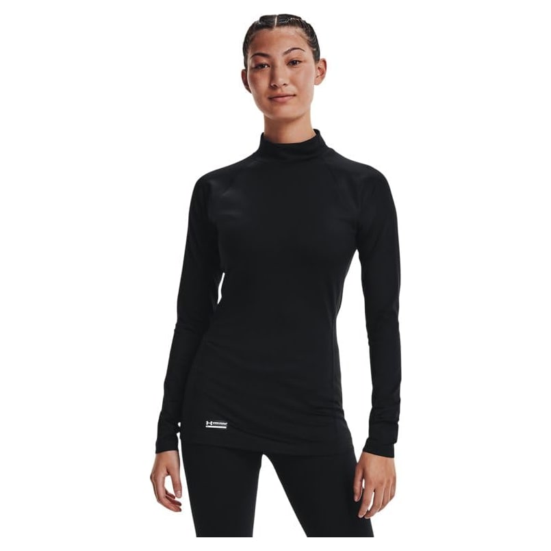 Under Armour Women's Tactical Longsleeve Black Crew Top Shirt 1365393-00100, Medium - Under Armour