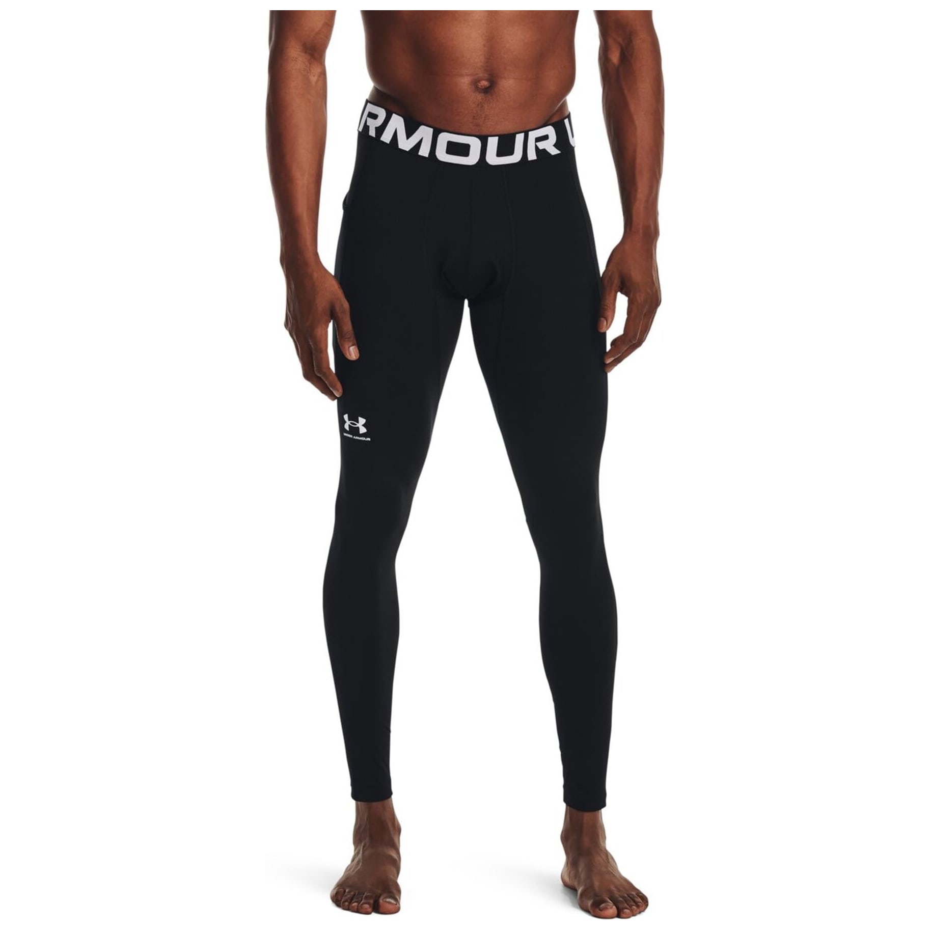 Under Armour Men's Coldgear Armour Black/White Leggings 1366075-00100, 3XL - Under Armour