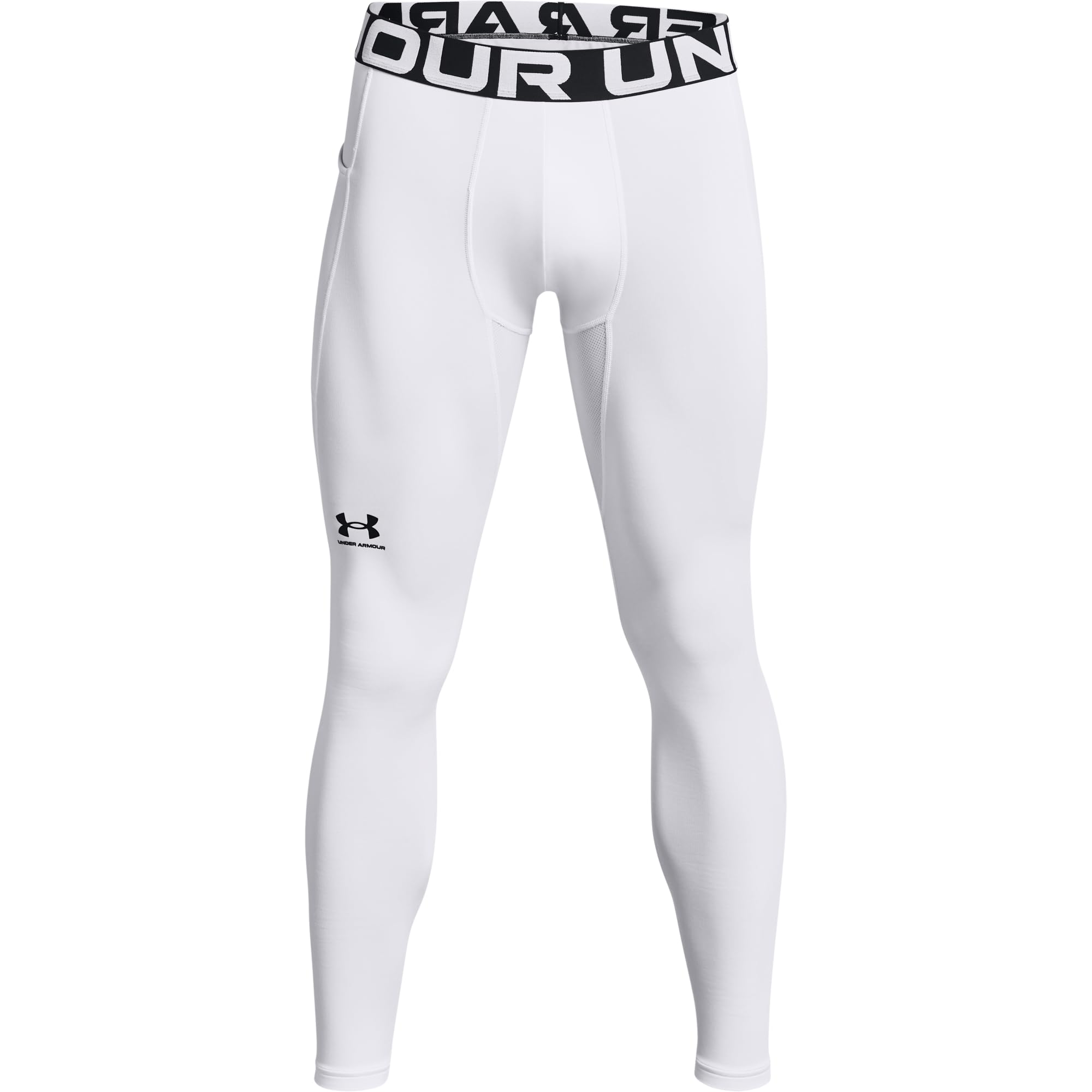 Under Armour Men's Coldgear Armour White/Black Leggings 1366075-10000, XS - Under Armour