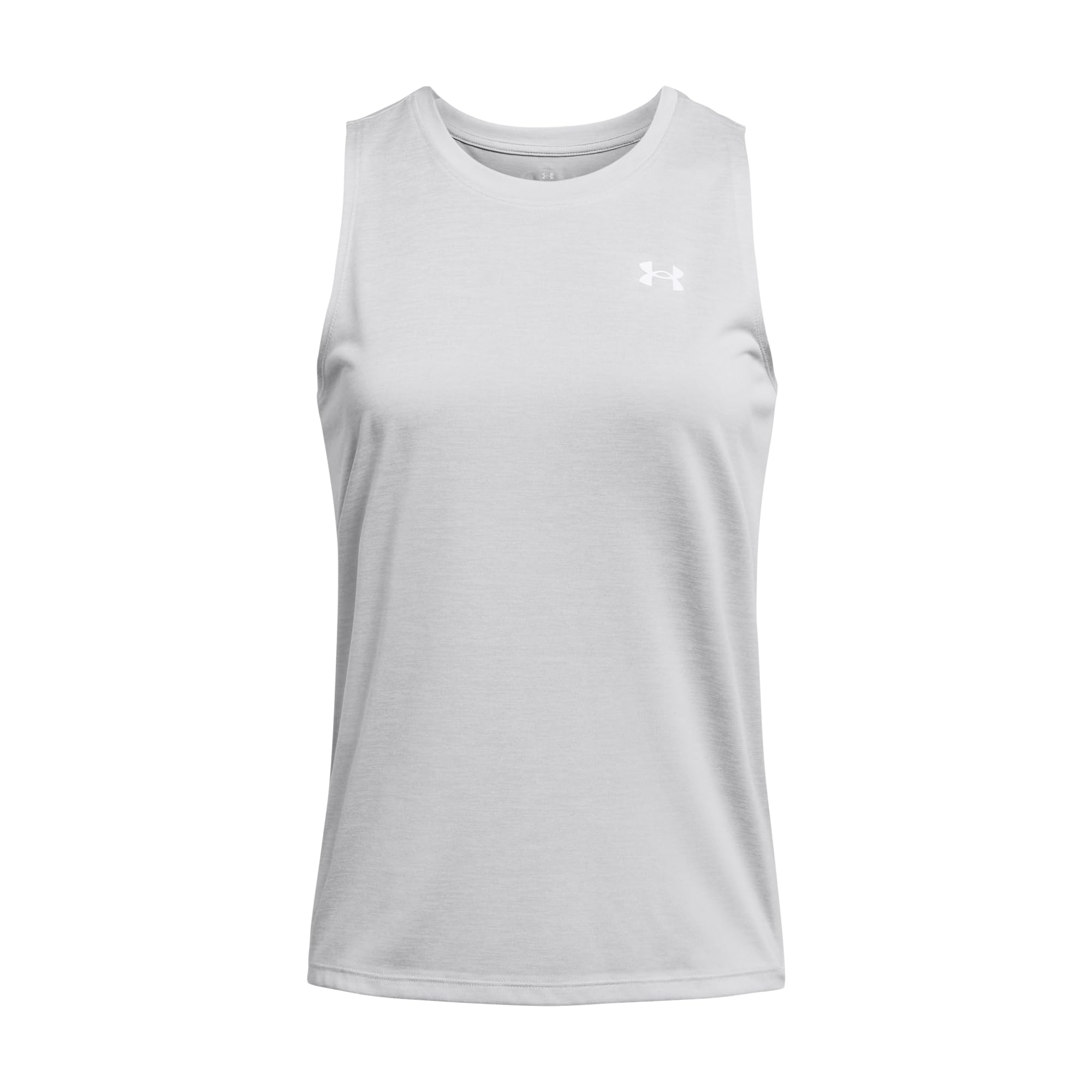 Under Armour Women's Tech Twist Sleeveless Halo Gray/White/White Shirt 1383656-01400, Small - Under Armour