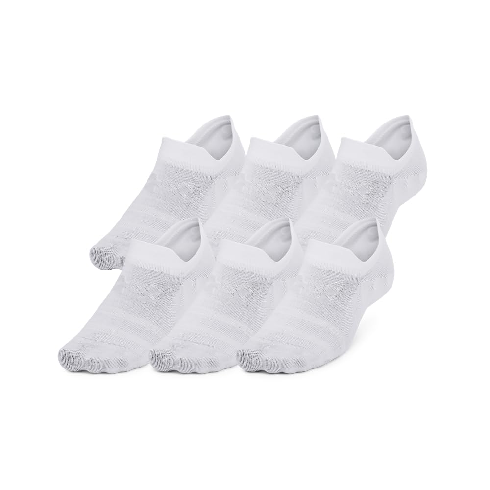 Under Armour Adult Unisex Essential White/Halo Gray Low Socks 1386240-10000, XL - Under Armour