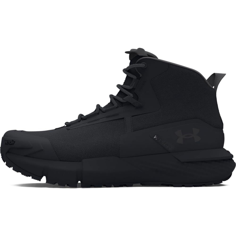 Under Armour Men's Charged Valsetz Mid Military/Tactical Boots Black/Jet Gray 3027382-00100, 14 - Under Armour