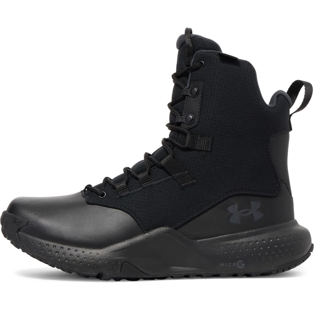 Under Armour Men's Micro G Stellar Zip Waterproof Military/Tactical Boots Black/Anthracite 3028314-00100, 8 - Under Armour