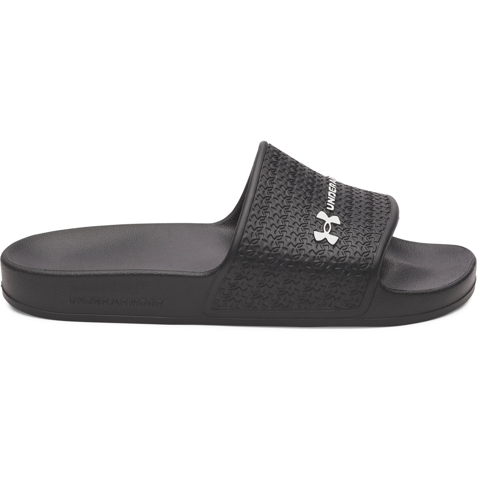 Under Armour Women's ARMR Slide Lite Sandals Black/White 6007533-00100, 12 - Under Armour
