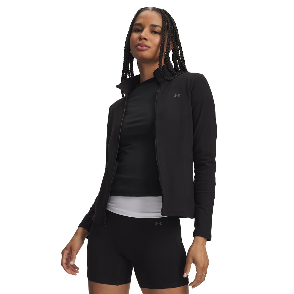 Under Armour Women's Motion Longsleeve Ultimate Black/Castlerock Zip-Up Jacket 6013776-00900, Large