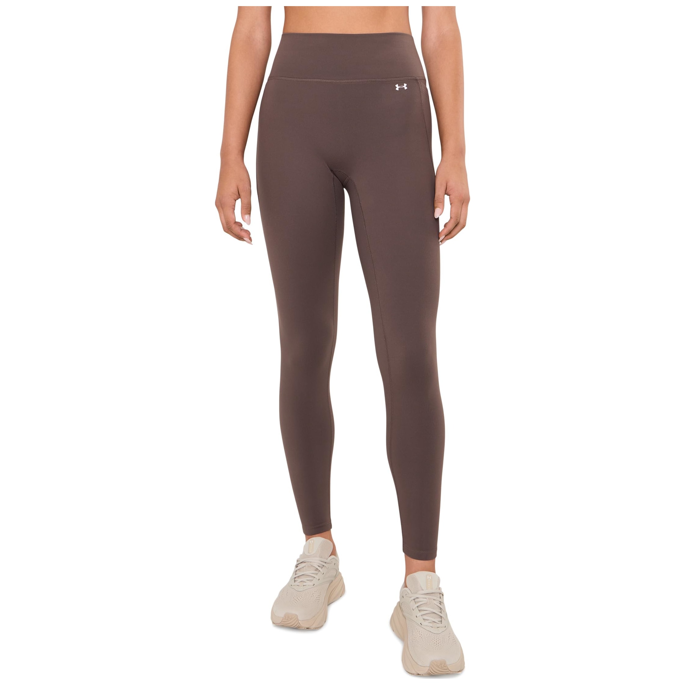 Under Armour Women's Motion Peppercorn/White 7/8ths Leggings 6013784-20000, Medium Short - Under Armour